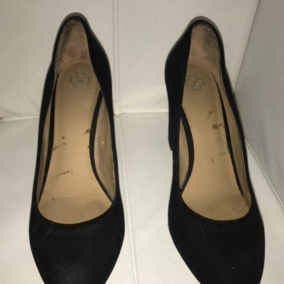 Ann Taylor Black & Blue Suede Pump - Picture 1 of 15